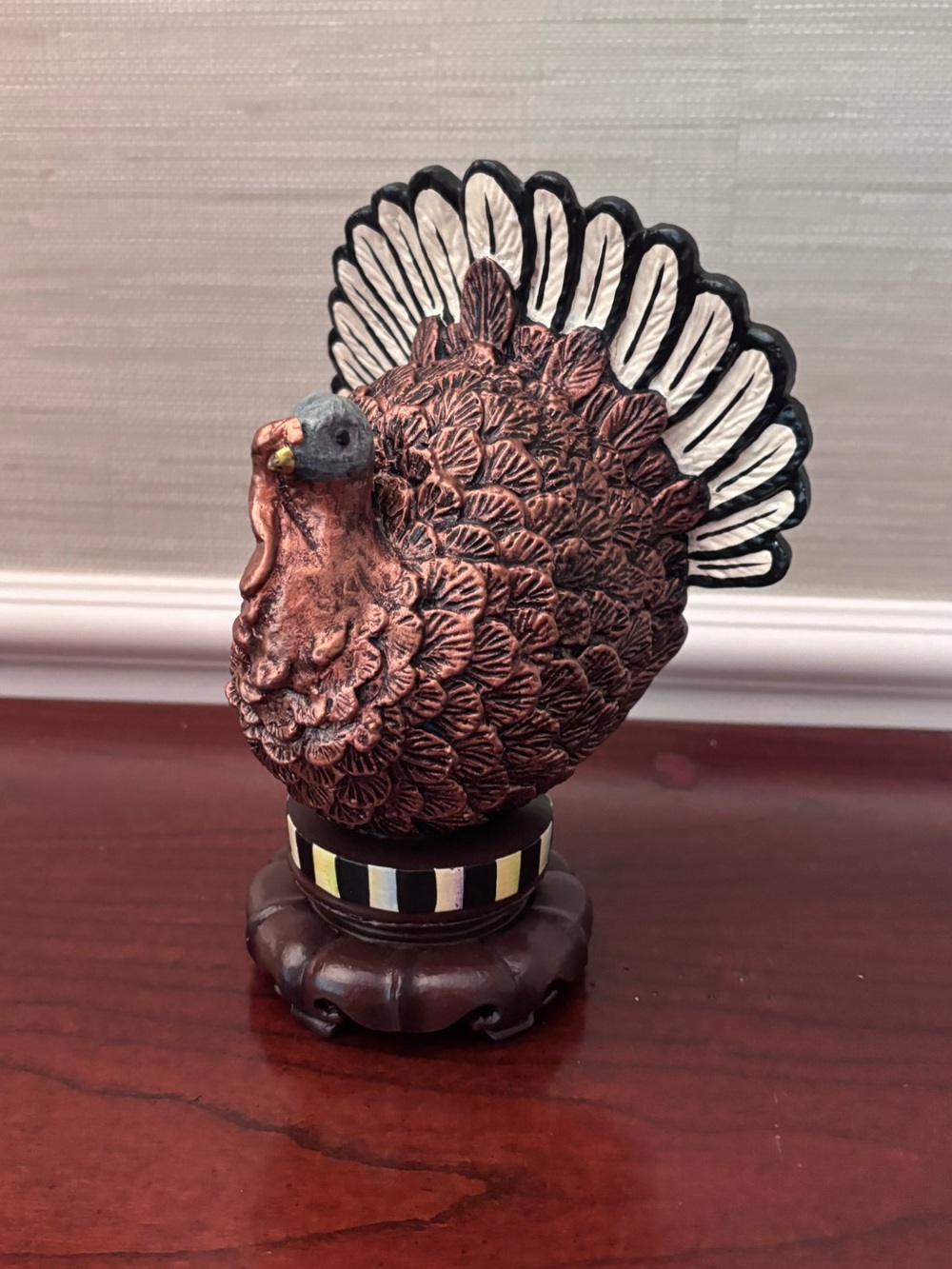 MacKenzie-Childs Autumn Harvest Lapis Turkey mini figurine
